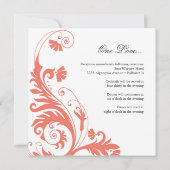 Einladungen zur Hübschen Korallenhochzeit (Rückseite)