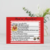 Einladungen zur italienischen Rezept-Card "Spaghet (Stehend Vorderseite)