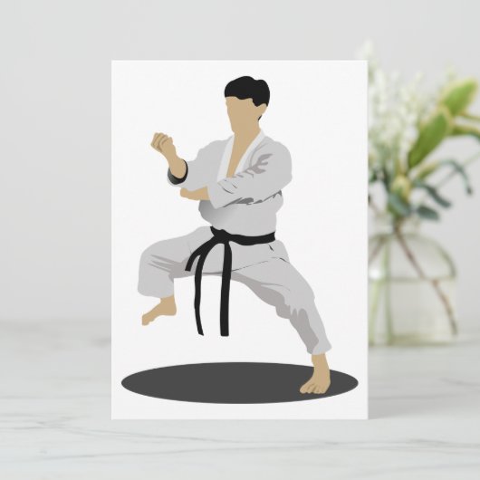 Einladungen zur Karate Pose (Stehend Vorderseite)