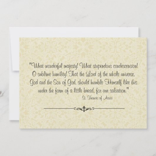 Einladungen zur Katholischen Erstkommunion (Rückseite)