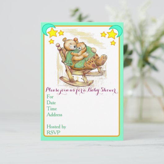 Einladungen zur Kinderdusche (Stehend Vorderseite)