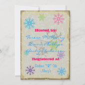 Einladungen zur Kinderdusche aus Holz (Rückseite)