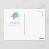 Einladungen zur Kinderdusche Wasserfarbenschildkrö (Rückseite)