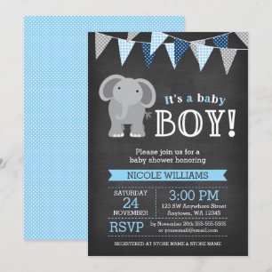 Einladungen zur Kinderpension Elephant Boy Baby Sh