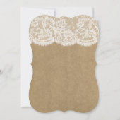 Einladungen zur Kraft & Spitzen-Hochzeitskollektio (Rückseite)