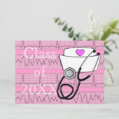 Einladungen zur Krankenpflege EKG Strips (Stehend Vorderseite)