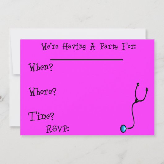 Einladungen zur Krankenschwester (Rückseite)