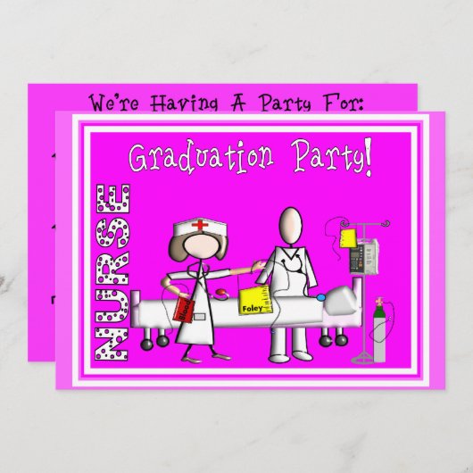 Einladungen zur Krankenschwester (Vorne/Hinten)