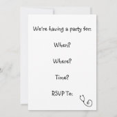 Einladungen zur Krankenschwester (Rückseite)