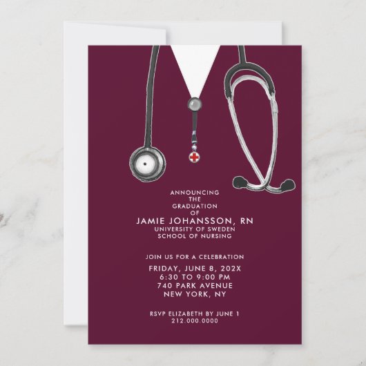 Einladungen zur Krankenschwester (Vorderseite)