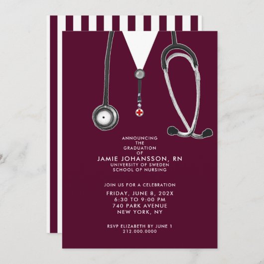 Einladungen zur Krankenschwester (Vorne/Hinten)