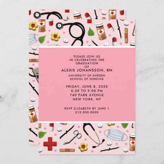 Einladungen zur Krankenschwester (Vorne/Hinten)
