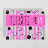 Einladungen zur Krankenschwester-Graduation Retro  (Vorne/Hinten)