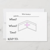 Einladungen zur Krankenschwester-Graduation Rosa (Rückseite)