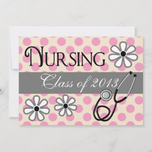 Einladungen zur Krankenschwester Pink Cream Polka 