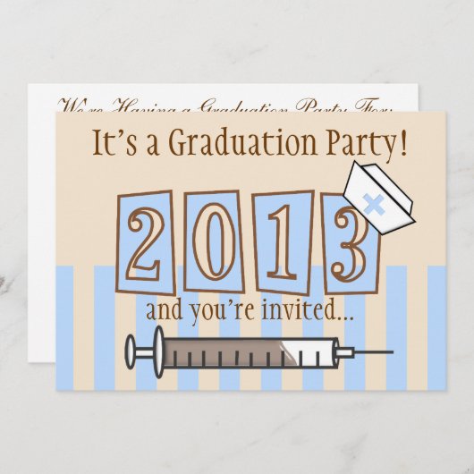 Einladungen zur Krankenschwester und Krankenschwes (Vorne/Hinten)