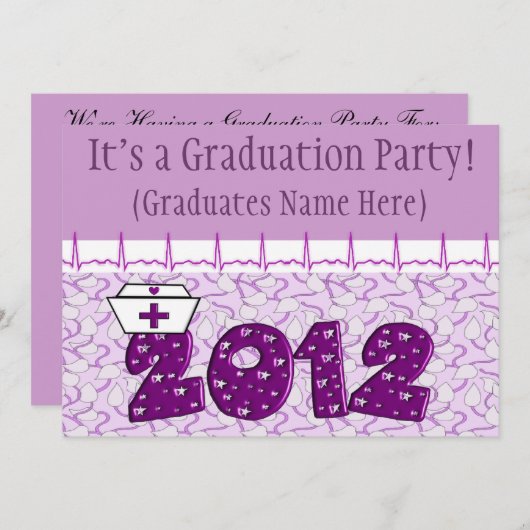 Einladungen zur Krankenschwester und Krankenschwes (Vorne/Hinten)