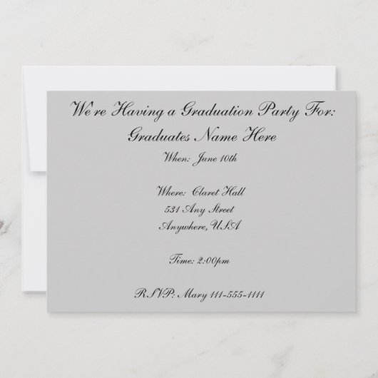 Einladungen zur Krankenschwester und Krankenschwes (Rückseite)