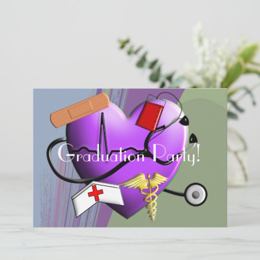 Einladungen zur Krankenschwester und Krankenschwes (Stehend Vorderseite)