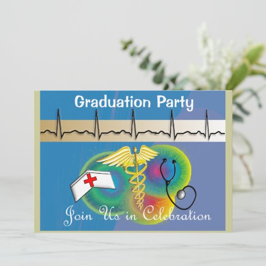 Einladungen zur Krankenschwester und Krankenschwes (Stehend Vorderseite)