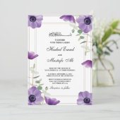 Einladungen zur lila Blumenmuskulatur (Stehend Vorderseite)