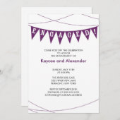 Einladungen zur lila Verlobung von Bannern (Vorne/Hinten)