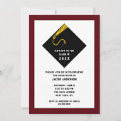 Einladungen zur Maroon Graduation Party (Vorderseite)