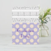 Einladungen zur medizinischen Graduation Lila (Stehend Vorderseite)