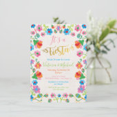 Einladungen zur mexikanischen Fiesta Bridal Dusche (Stehend Vorderseite)