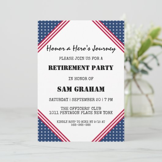 Einladungen zur militärischen Rente durch vereinte (Stehend Vorderseite)