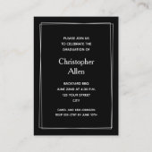 Einladungen zur MINI-Größen-Glossy-Foto-Graduierun (Rückseite)