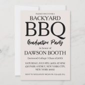 Einladungen zur modernen Abschluss Grillen (Rückseite)