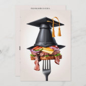 Einladungen zur modernen Abschluss Grillen (Vorne/Hinten)