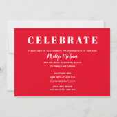 Einladungen zur Modernen Foto Graduation Party (Rückseite)