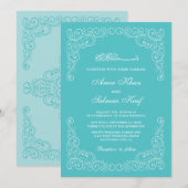 Einladungen zur muslimischen Hochzeit von Turkuaz (Vorne/Hinten)