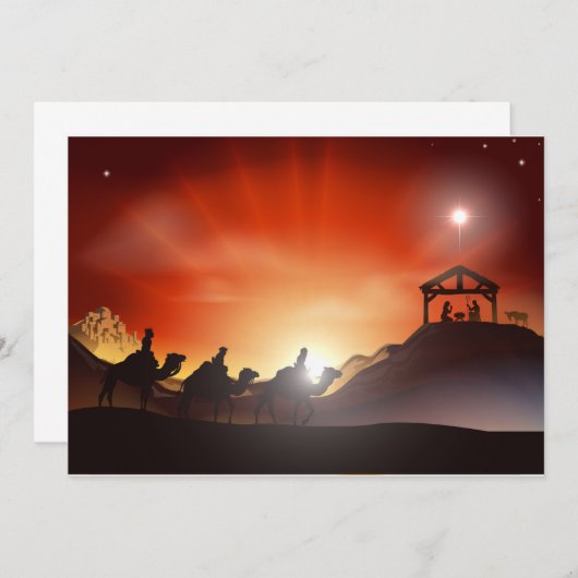 Einladungen zur Nativität (Vorne/Hinten)