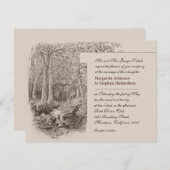 Einladungen zur Natur- und Waldhochzeit (Vorne/Hinten)