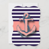 Einladungen zur Nautical Anchor Beach Bridal (Rückseite)