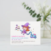 Einladungen zur Niedlichen Hexe- und Süßigkeiten-G (Stehend Vorderseite)