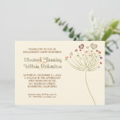 Einladungen zur niedlichen modernen Verlobung (Stehend Vorderseite)