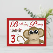 Einladungen zur niedlichen Roten Geburtstagspartei (Stehend Vorderseite)