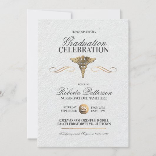 Einladungen zur Nursing School Graduation Party (Vorderseite)