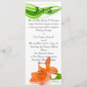 Einladungen zur Orangenen Lily-Hochzeit