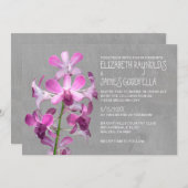 Einladungen zur Orchideenhochzeit (Vorne/Hinten)