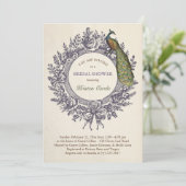 Einladungen zur Peacock Bridal Dusche (Stehend Vorderseite)