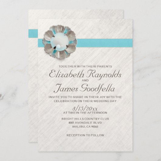 Einladungen zur Perlenhochzeit (Vorne/Hinten)