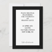 Einladungen zur Piano-Erwägung (Rückseite)