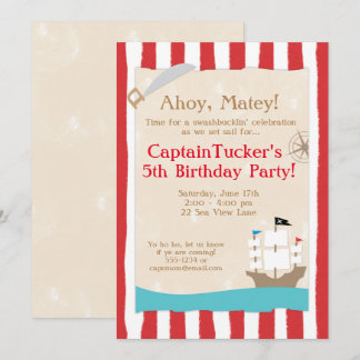 Einladungen zur Pirate Birthday Party
