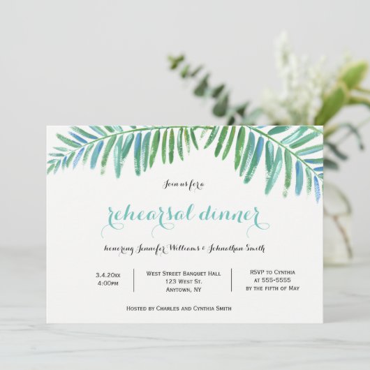 Einladungen zur Probe am Palmenziel (Stehend Vorderseite)