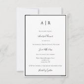 Einladungen zur Probe des Monogrammrahmens (Vorderseite)